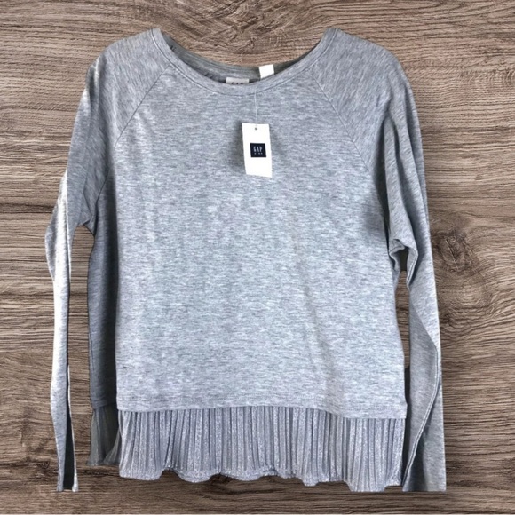 GAP NWT GIRLS GRAY SHIRT TOPS SUMMER SPRING WINTER FALL SHIRTS NEW TOP SIZE M 8 - Picture 1 of 7